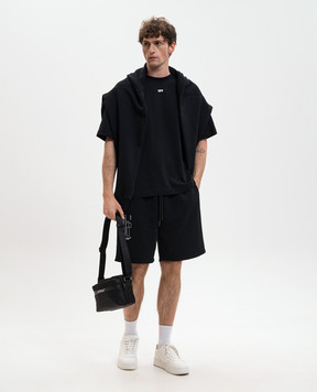 Off-White Black T-shirt with Paint Arrow logo 44MAA120S26J00J