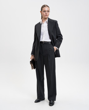 Max Mara Weekend EDMEA gray striped wool jacket EDMEA