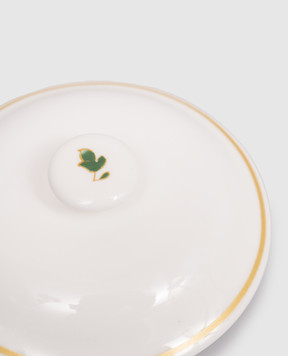 Geminiano Cozzi 1765 White porcelain lid for the Striche Verdi e Oro sugar bowl LGCMI67109036