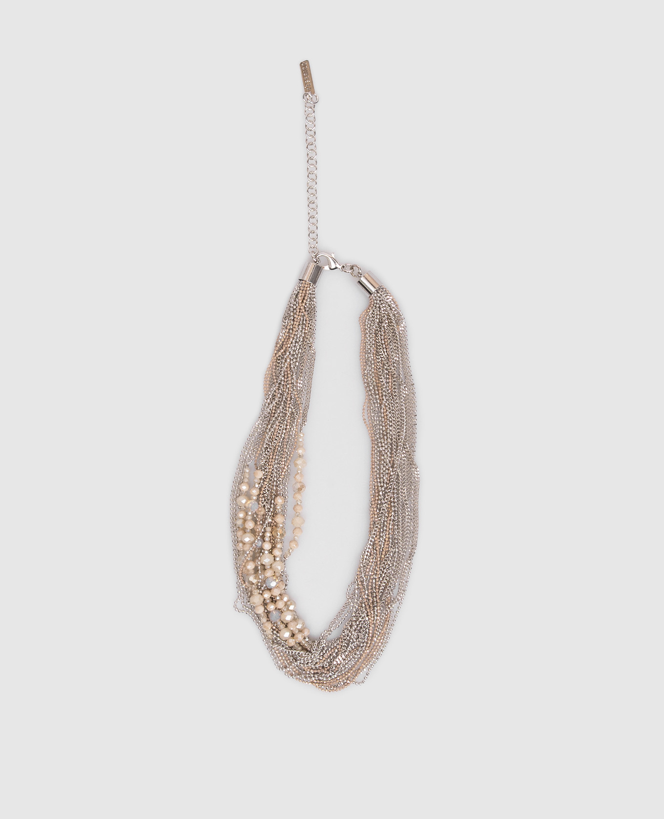

Beige necklace with chains and beads Peserico