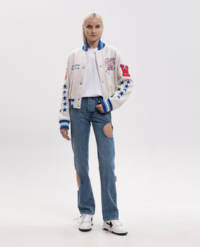 Off-White Blue jeans with figure-hugging cutouts 2FM00597B