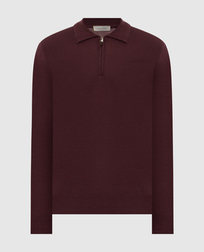 Canali Burgundy wool polo shirt MK01149C0572