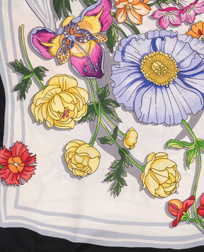 MANTERO 1902 Petals & Pies silk scarf 0904F0030G56414