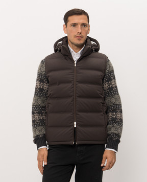 Brunello Cucinelli Brown down vest MV4061605
