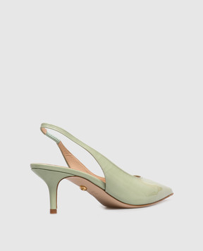 Babe Pay Pls Green patent leather slingbacks 215604LA