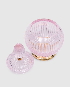 Treesseci Pink crystal organizer for cotton pads and sticks Elegance EL49AROGD