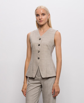Marco Pescarolo Grey Trenta wool and cashmere vest TRENTAD5429