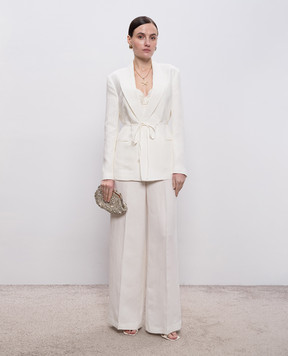 Twinset White jacket with linen on the smell 261TP2453