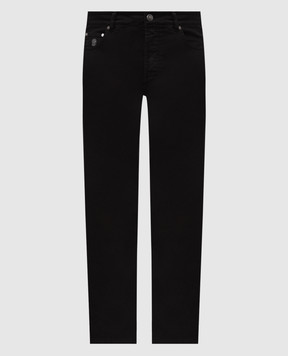 Brunello Cucinelli Black jeans with logo patch M277PD3210