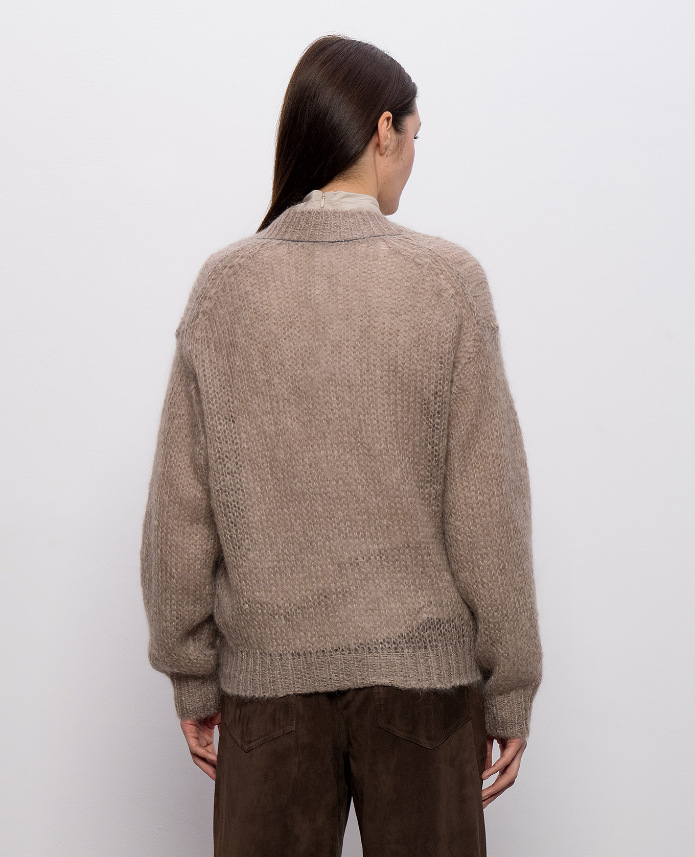 Beige wool pullover Brunello Cucinelli 4