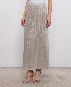 Max & Co Beige ECO skirt with sequins MCOECO