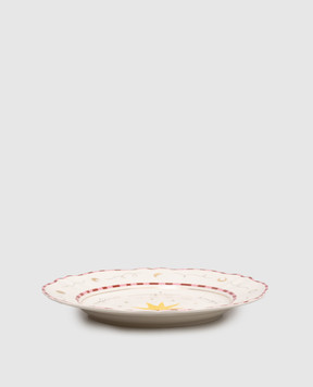 Bitossi Home White porcelain dinner plate Star PAN01001