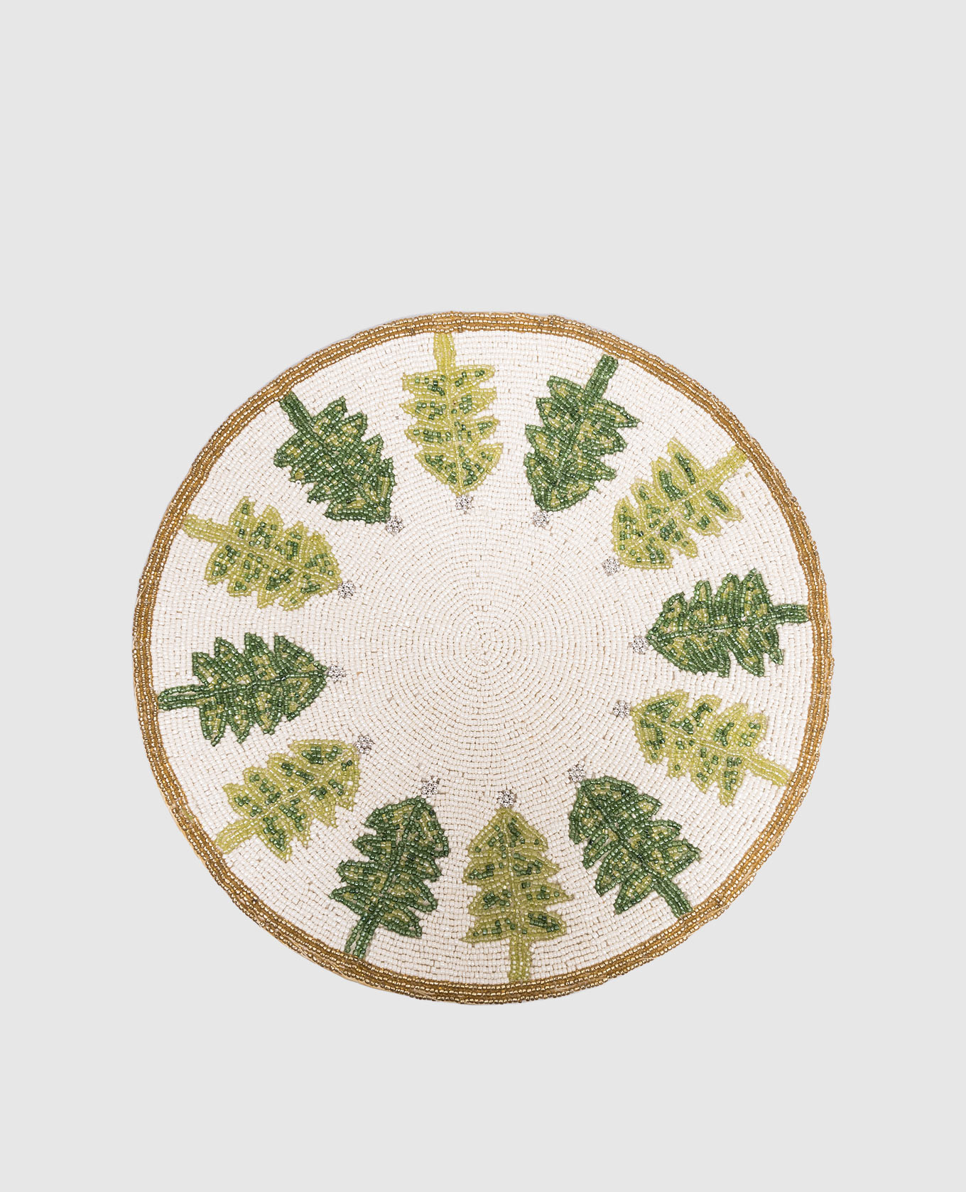 

Set of decorative beaded table mats Palais Royal, White