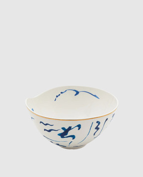 SELETTI White porcelain salad bowl Classics on Acid Koi 11282