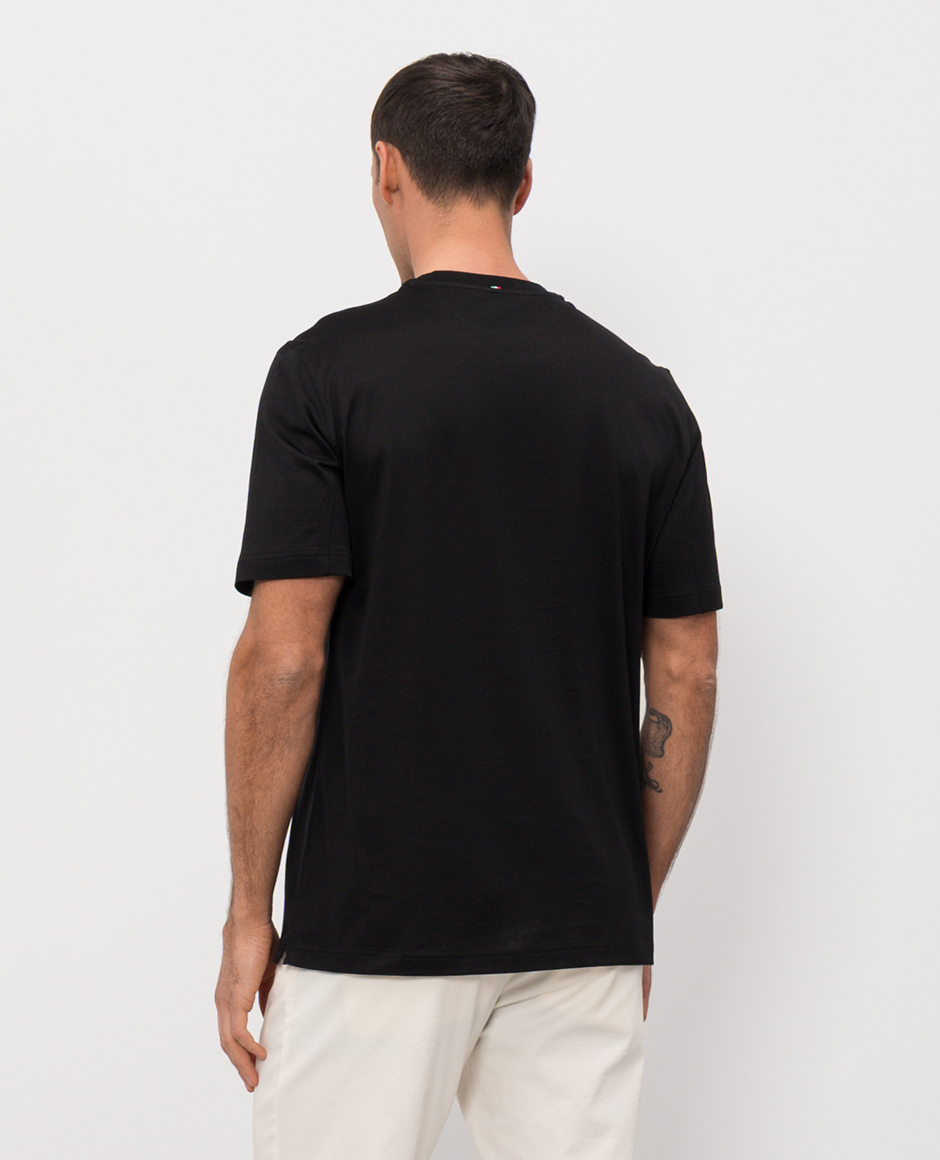 

Black T-shirt with monogram Castangia dal 1850