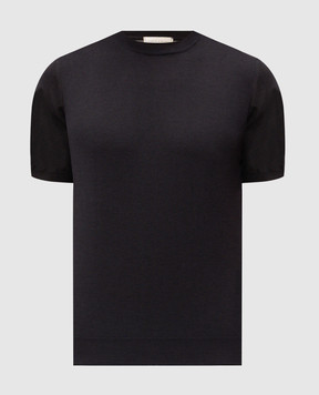 Cashmere&Whiskey Black silk T-shirt FS03