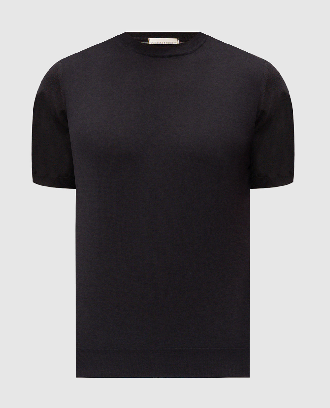 Black silk T-shirt