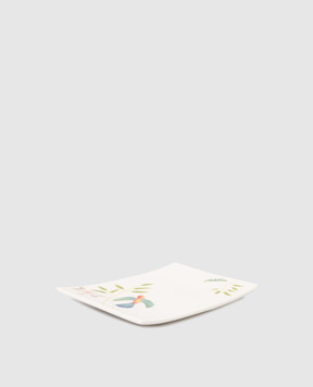 Geminiano Cozzi 1765 White rectangular plate for snacks and sweets Incanto di Primavera LGCMI29159064