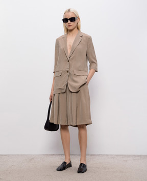 UMA WANG Brown striped jacket UW6047