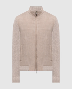 Doriani Cashmere Beige wool and cashmere insulated jacket A432MANT134N