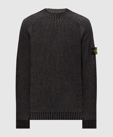 Pull gris en cachemire et laine