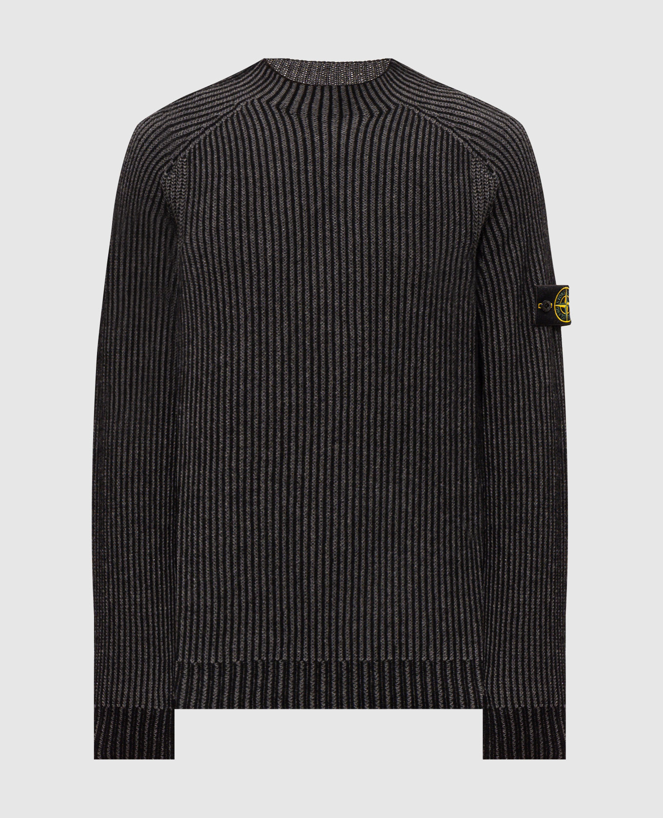 Gray cashmere and wool sweater