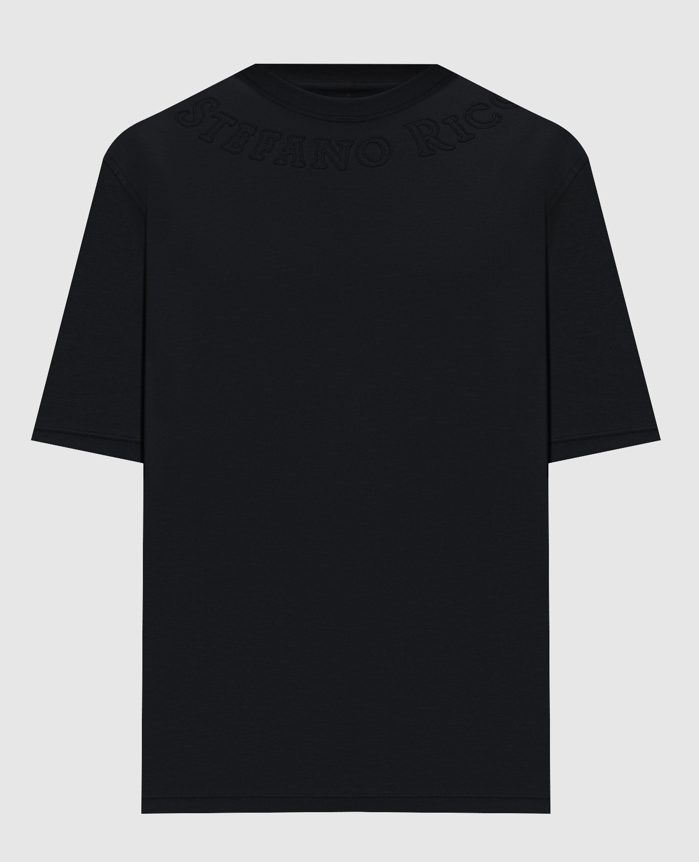 Black T-shirt with embroidery