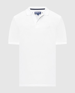 Vilebrequin Palatin white polo shirt with embroidered emblem PLTH2N00