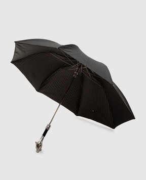 Pasotti Black Panther folding umbrella with Swarovski crystals OMITUO64SRASO62771K1