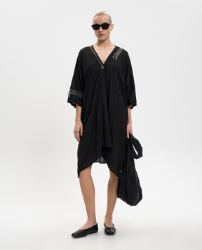Y`S Yamamoto Black dress with embroidery YQD10030