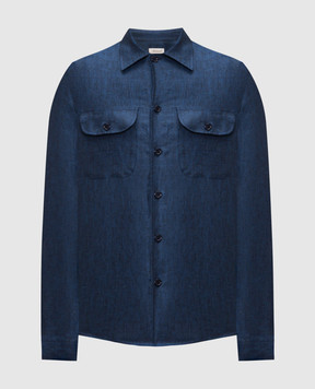 Doriani Cashmere Blue linen shirt DOSLIDR42269782538