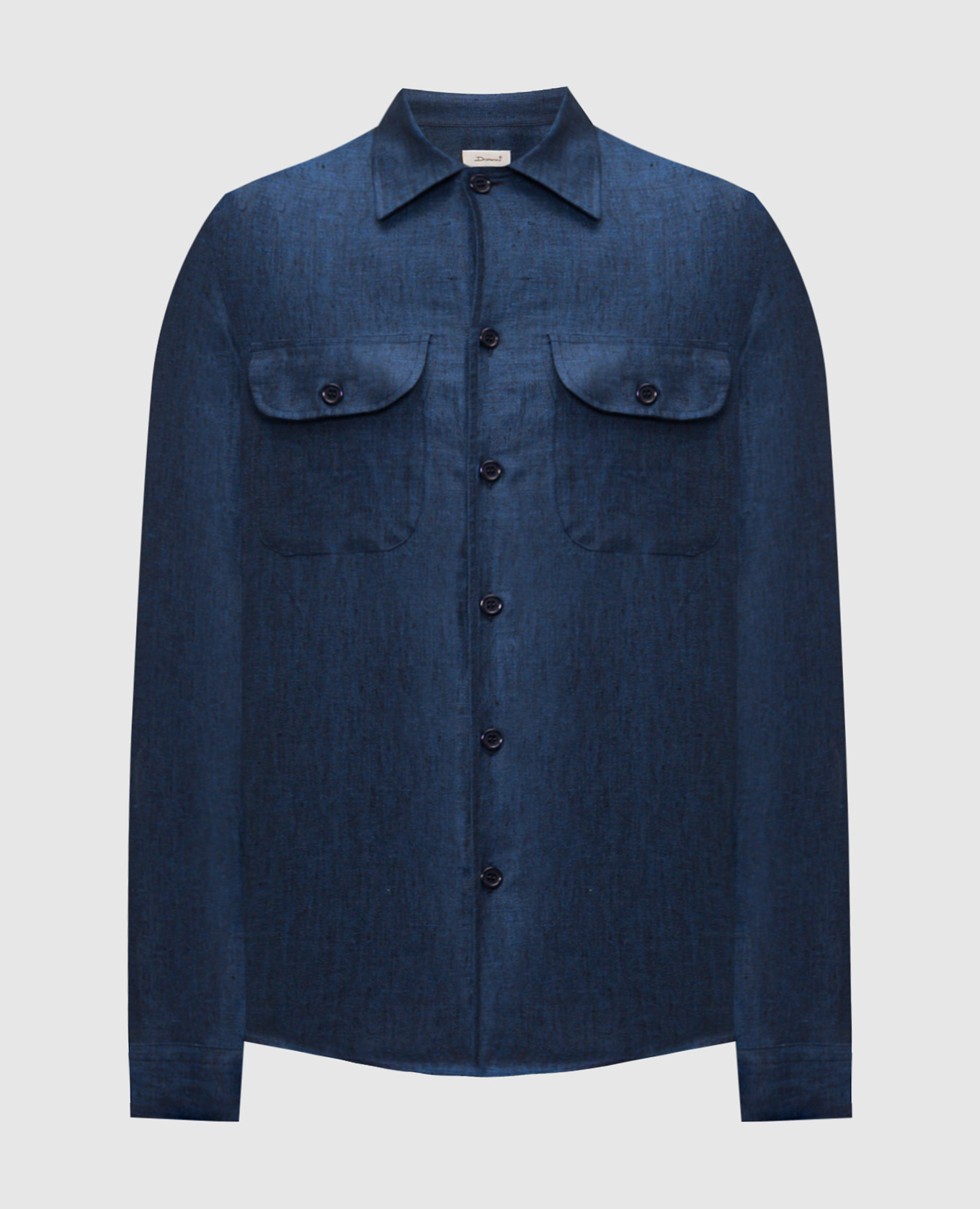 Chemise en lin bleu
