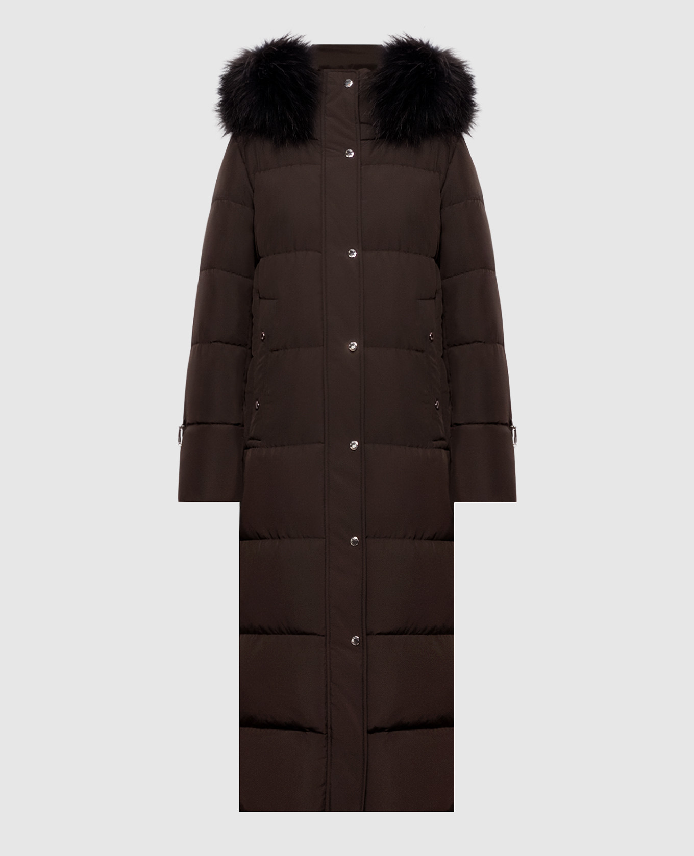 Brown elongated down jacket BREUIL MooRER