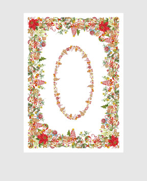 TESSITURA TOSCANA TELERIE White linen tablecloth MARZAPE NT250123020067