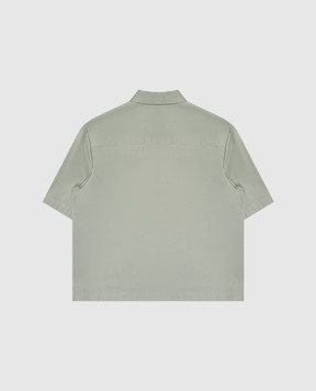 Dolce&Gabbana Children's green short-sleeved shirt with monogram logo L44S68FUFKA812+