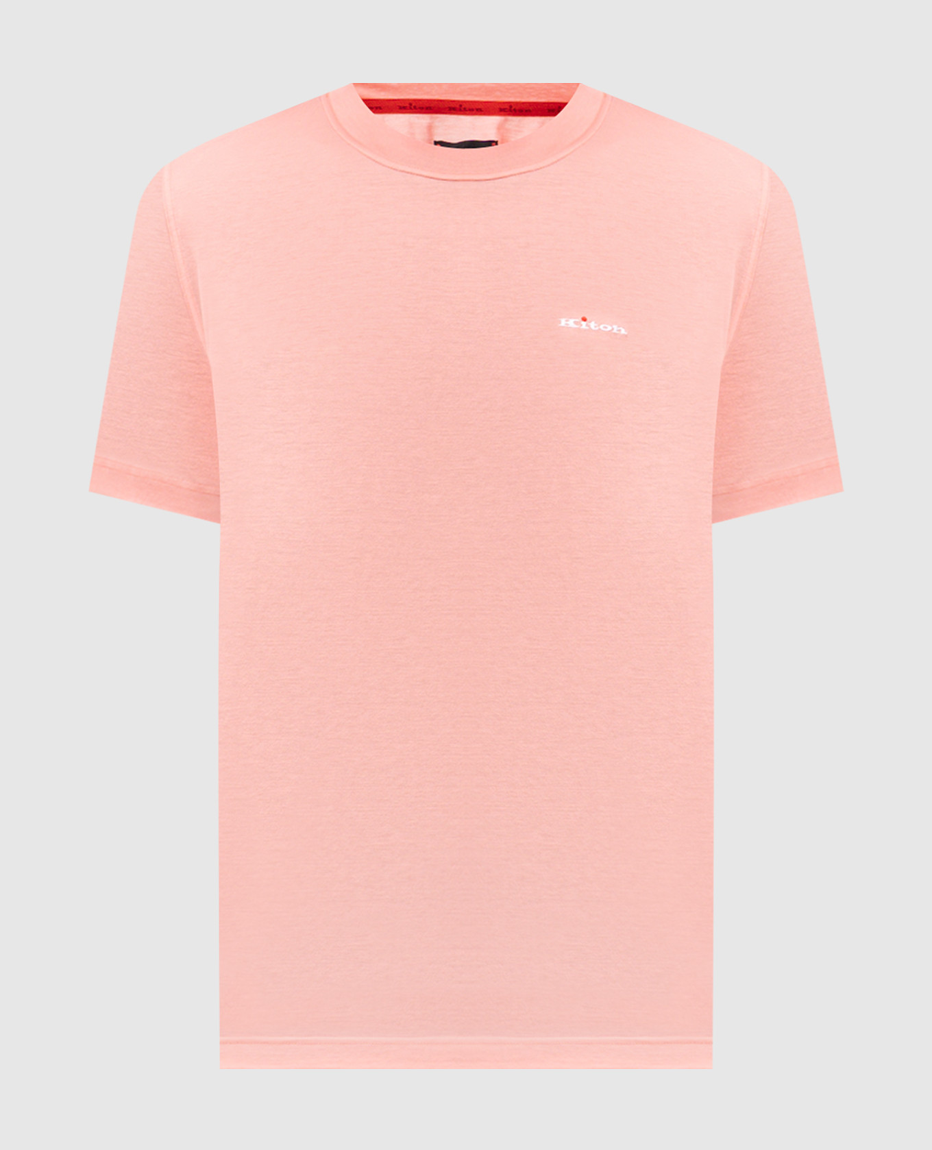 Pink T-shirt with embroidered logo