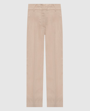 Peserico Beige linen pants A04210D01920