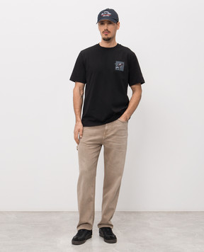 Iceberg Black T-shirt with print F027627A