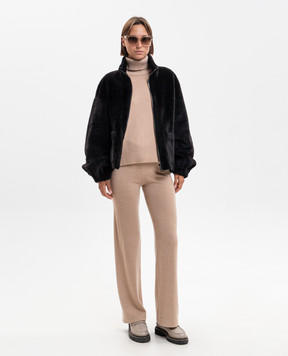 Simonetta Ravizza Black reversible sheepskin coat Isobel F06JA356H21