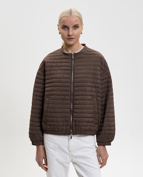 MooRER Brown down jacket ELVIRA ELVIRAS3