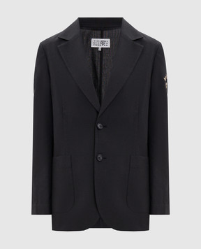 Maison Margiela MM6 Black jacket with wool S52BN0159M36006