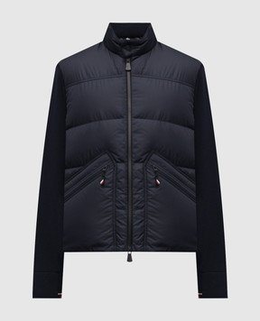 Moncler Grenoble Blue combination jacket with emblem patch K20978G0001480093