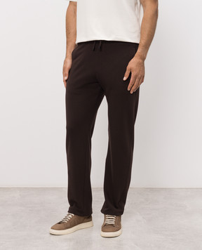 ISAIA Brown cashmere sweatpants MP0058J0420