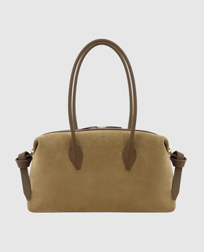 YUZEFI Brown suede Brioche bag BRIOCHEDUFFLESUEDE