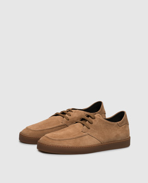 Canali Brown suede derby shoes RB01348421240