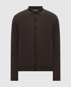 Bertolo Cashmere Brown wool and silk cardigan 902601000048