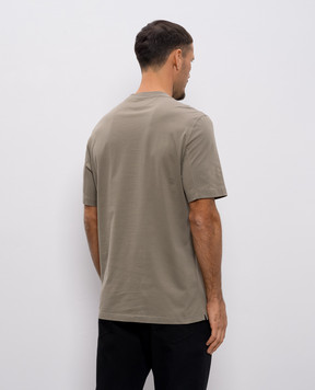 Brunello Cucinelli Khaki T-shirt with logo print M0B138440