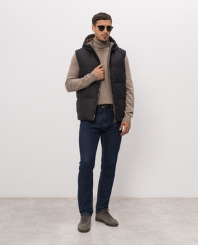 Stefano Ricci Reversible down vest with wool MZJ6300070W0007V