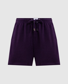 The Attico Purple shorts with logo 260WCQ00013JJF007AA