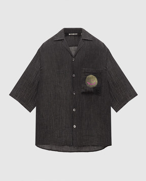 Misbhv Black Smile shirt with a reaper effect 260M101